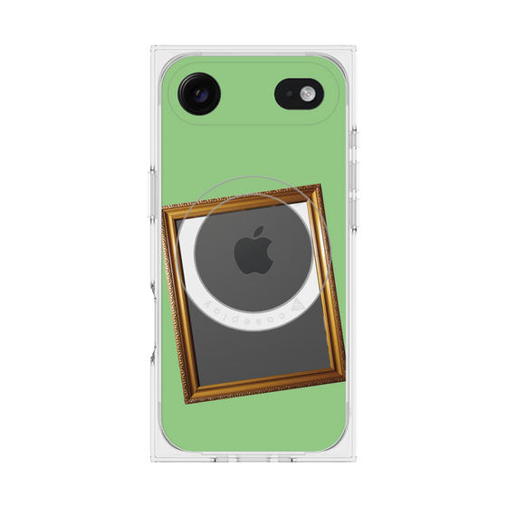 プレミアムスクエアケース with MagSafe［ Photo Frame - Light Green ］