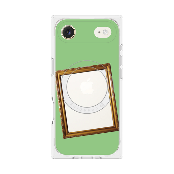 プレミアムスクエアケース with MagSafe［ Photo Frame - Light Green ］