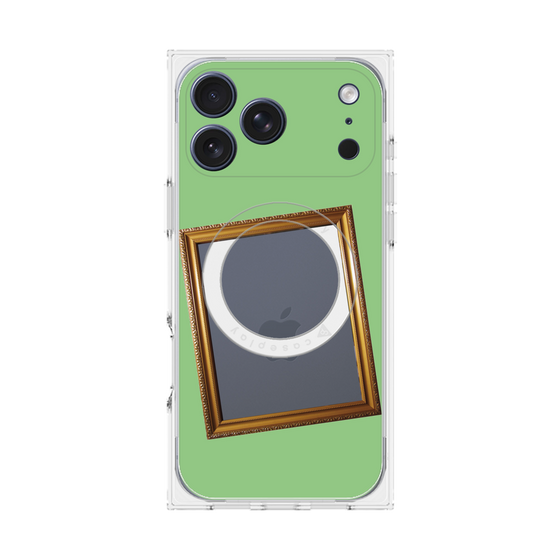 プレミアムスクエアケース with MagSafe［ Photo Frame - Light Green ］