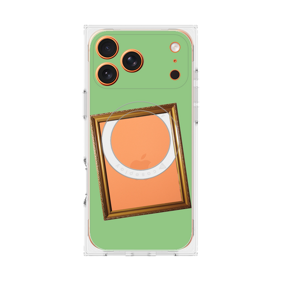 プレミアムスクエアケース with MagSafe［ Photo Frame - Light Green ］