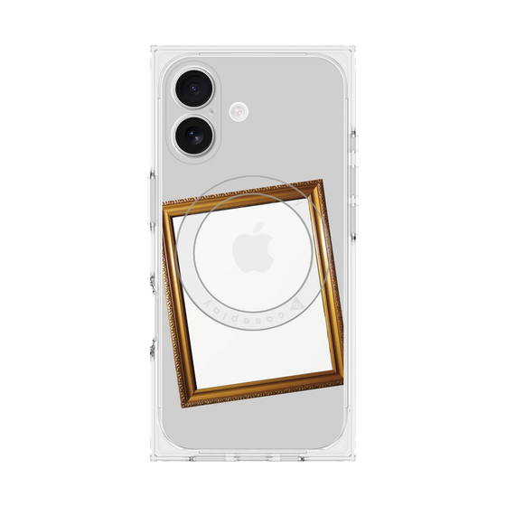 プレミアムスクエアケース with MagSafe［ Photo Frame - Light Gray ］