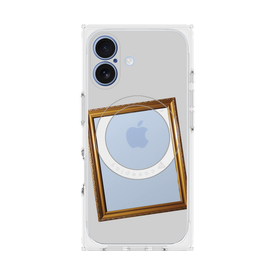 プレミアムスクエアケース with MagSafe［ Photo Frame - Light Gray ］