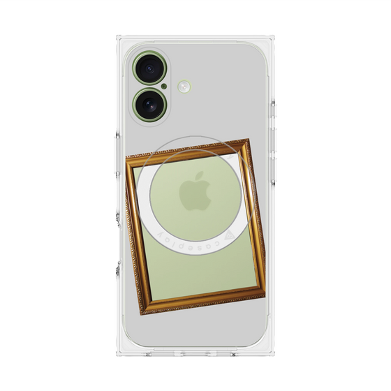 プレミアムスクエアケース with MagSafe［ Photo Frame - Light Gray ］