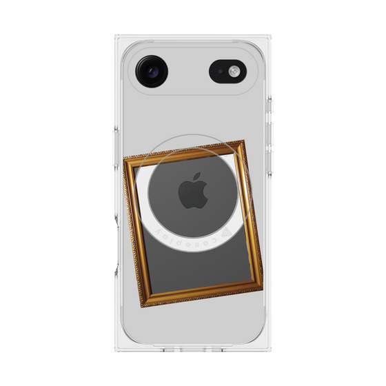 プレミアムスクエアケース with MagSafe［ Photo Frame - Light Gray ］