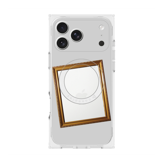 プレミアムスクエアケース with MagSafe［ Photo Frame - Light Gray ］