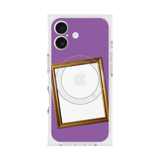 プレミアムスクエアケース with MagSafe［ Photo Frame - Purple ］