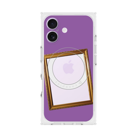 プレミアムスクエアケース with MagSafe［ Photo Frame - Purple ］