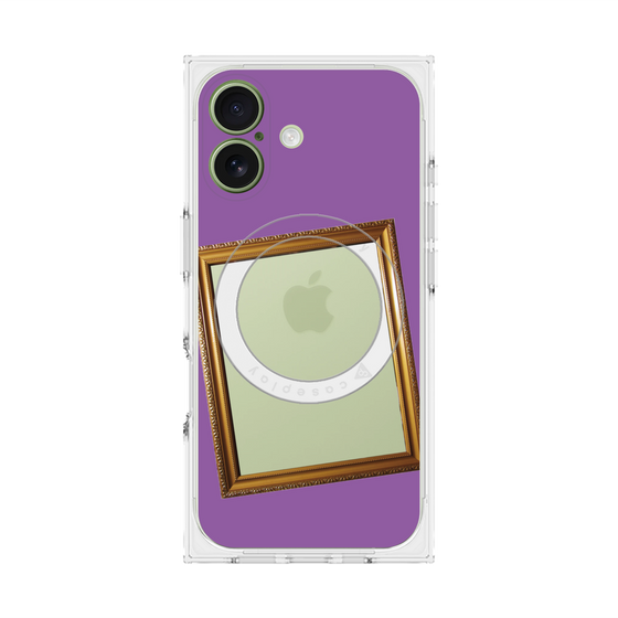プレミアムスクエアケース with MagSafe［ Photo Frame - Purple ］