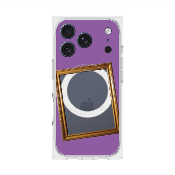 プレミアムスクエアケース with MagSafe［ Photo Frame - Purple ］