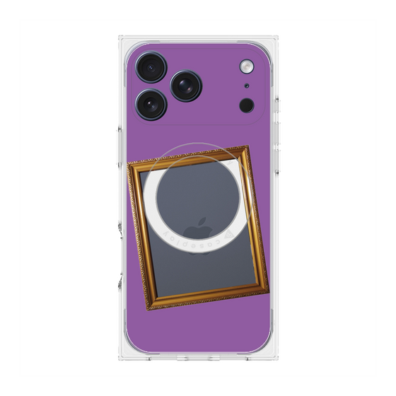 プレミアムスクエアケース with MagSafe［ Photo Frame - Purple ］