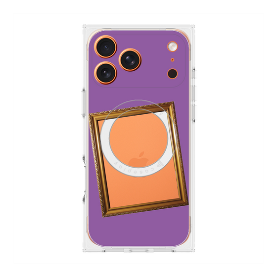 プレミアムスクエアケース with MagSafe［ Photo Frame - Purple ］