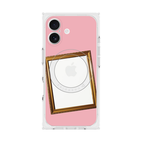 プレミアムスクエアケース with MagSafe［ Photo Frame - Pink ］