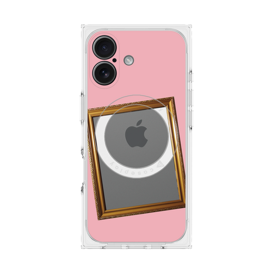 プレミアムスクエアケース with MagSafe［ Photo Frame - Pink ］