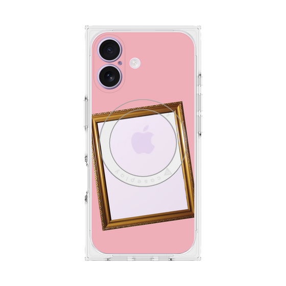 プレミアムスクエアケース with MagSafe［ Photo Frame - Pink ］
