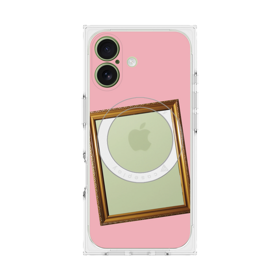 プレミアムスクエアケース with MagSafe［ Photo Frame - Pink ］