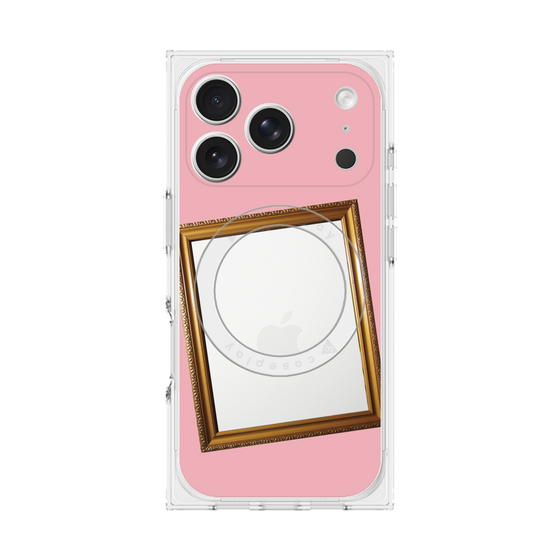 プレミアムスクエアケース with MagSafe［ Photo Frame - Pink ］