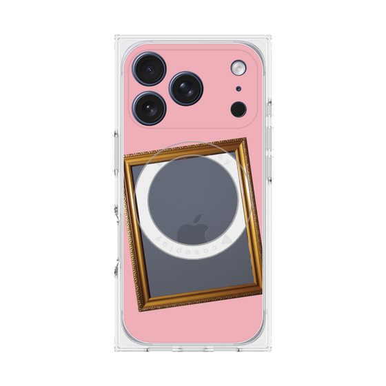 プレミアムスクエアケース with MagSafe［ Photo Frame - Pink ］