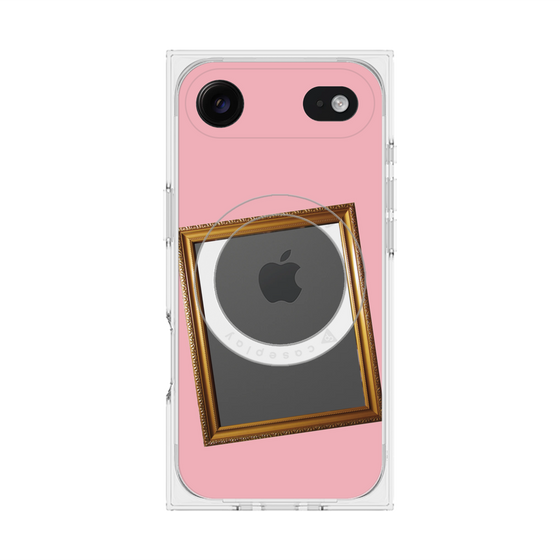プレミアムスクエアケース with MagSafe［ Photo Frame - Pink ］