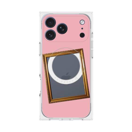 プレミアムスクエアケース with MagSafe［ Photo Frame - Pink ］