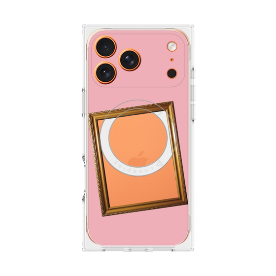 プレミアムスクエアケース with MagSafe［ Photo Frame - Pink ］