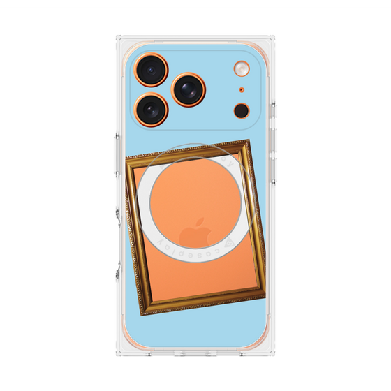 プレミアムスクエアケース with MagSafe［ Photo Frame - Light Blue ］
