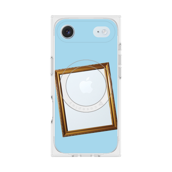 プレミアムスクエアケース with MagSafe［ Photo Frame - Light Blue ］