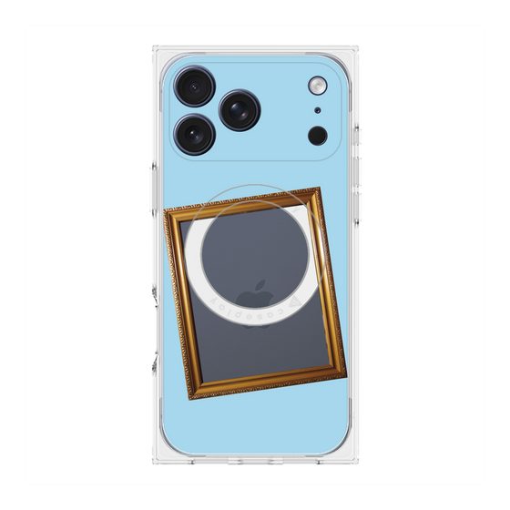 プレミアムスクエアケース with MagSafe［ Photo Frame - Light Blue ］