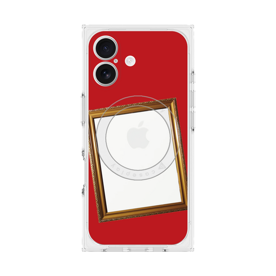 プレミアムスクエアケース with MagSafe［ Photo Frame - Red ］