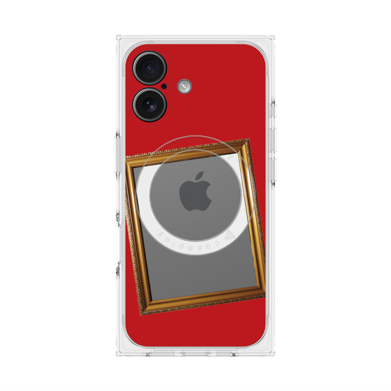 プレミアムスクエアケース with MagSafe［ Photo Frame - Red ］