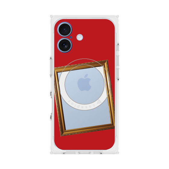 プレミアムスクエアケース with MagSafe［ Photo Frame - Red ］