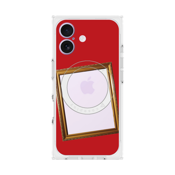 プレミアムスクエアケース with MagSafe［ Photo Frame - Red ］