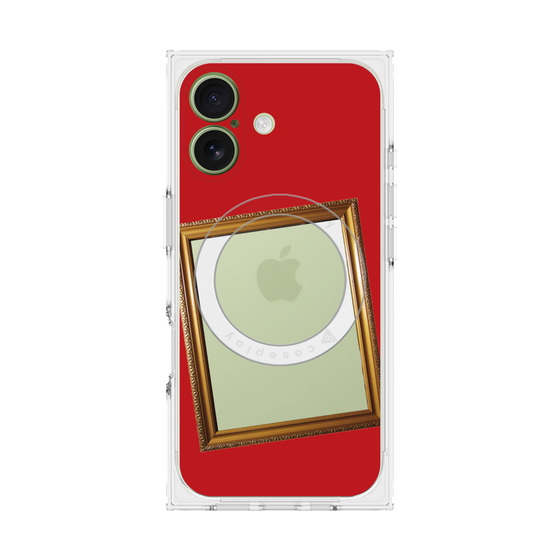 プレミアムスクエアケース with MagSafe［ Photo Frame - Red ］