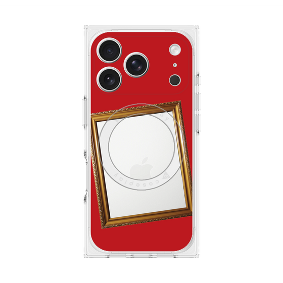 プレミアムスクエアケース with MagSafe［ Photo Frame - Red ］