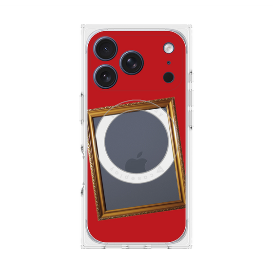 プレミアムスクエアケース with MagSafe［ Photo Frame - Red ］