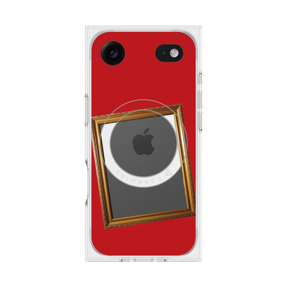 プレミアムスクエアケース with MagSafe［ Photo Frame - Red ］