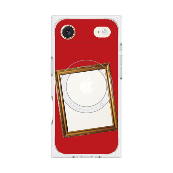 プレミアムスクエアケース with MagSafe［ Photo Frame - Red ］