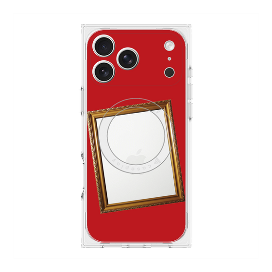 プレミアムスクエアケース with MagSafe［ Photo Frame - Red ］