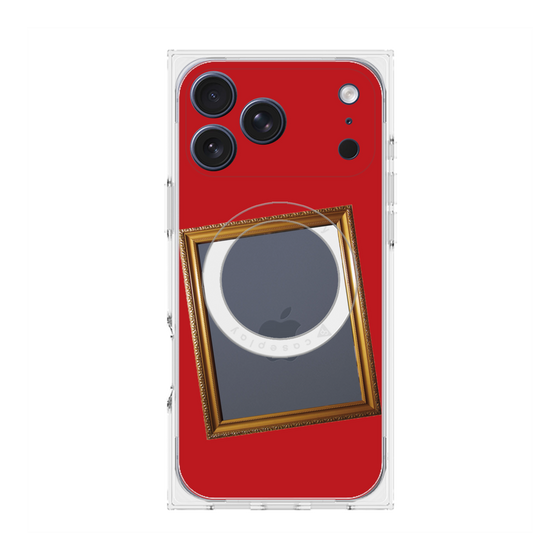 プレミアムスクエアケース with MagSafe［ Photo Frame - Red ］