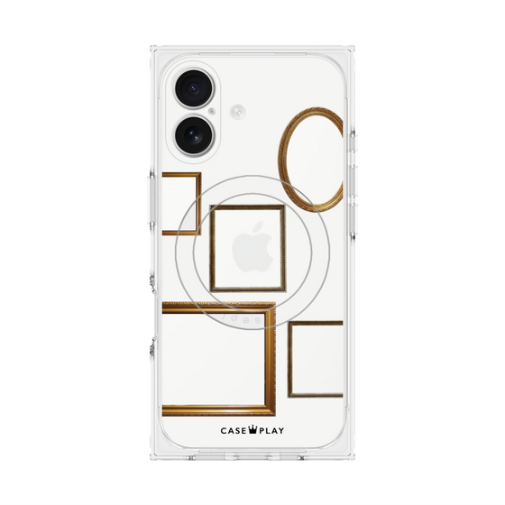 プレミアムスクエアケース with MagSafe［ Photo Frames - White ］