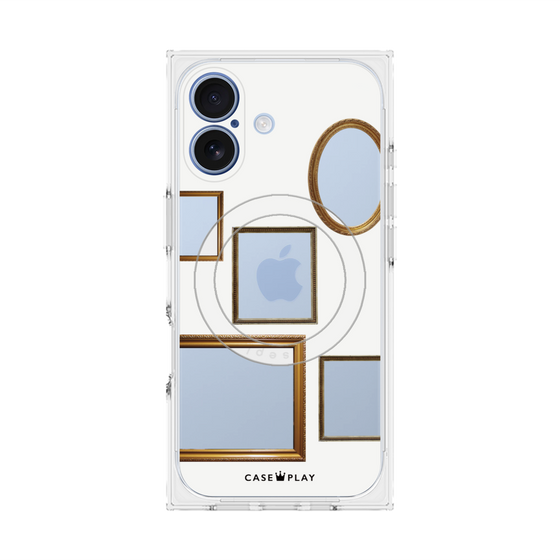 プレミアムスクエアケース with MagSafe［ Photo Frames - White ］