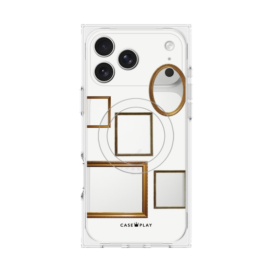 プレミアムスクエアケース with MagSafe［ Photo Frames - White ］
