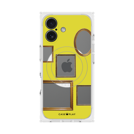 プレミアムスクエアケース with MagSafe［ Photo Frames - Yellow ］