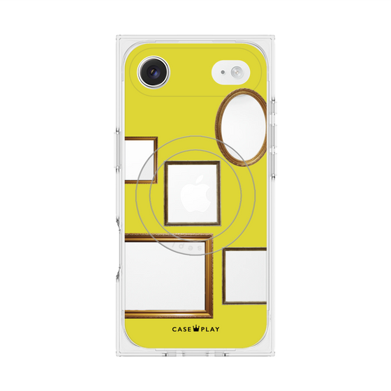 プレミアムスクエアケース with MagSafe［ Photo Frames - Yellow ］