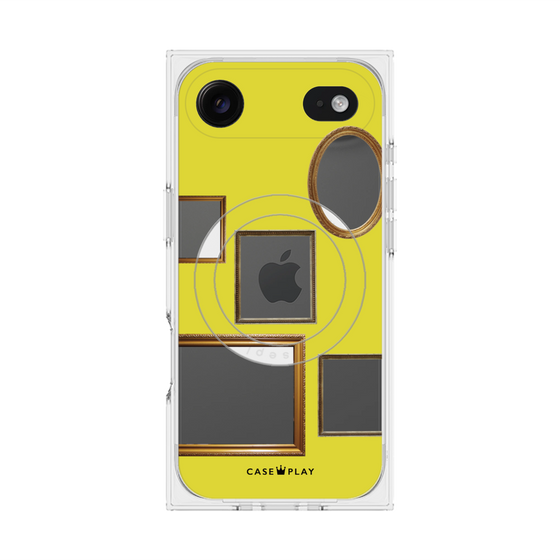 プレミアムスクエアケース with MagSafe［ Photo Frames - Yellow ］
