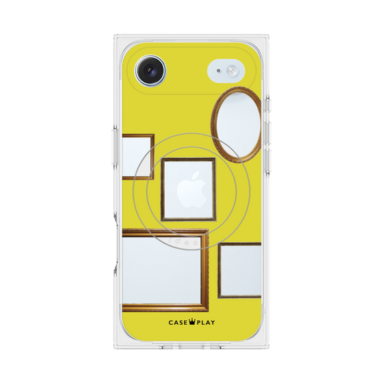 プレミアムスクエアケース with MagSafe［ Photo Frames - Yellow ］