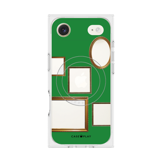 プレミアムスクエアケース with MagSafe［ Photo Frames - Green ］