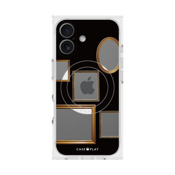 プレミアムスクエアケース with MagSafe［ Photo Frames - Black ］