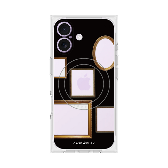 プレミアムスクエアケース with MagSafe［ Photo Frames - Black ］
