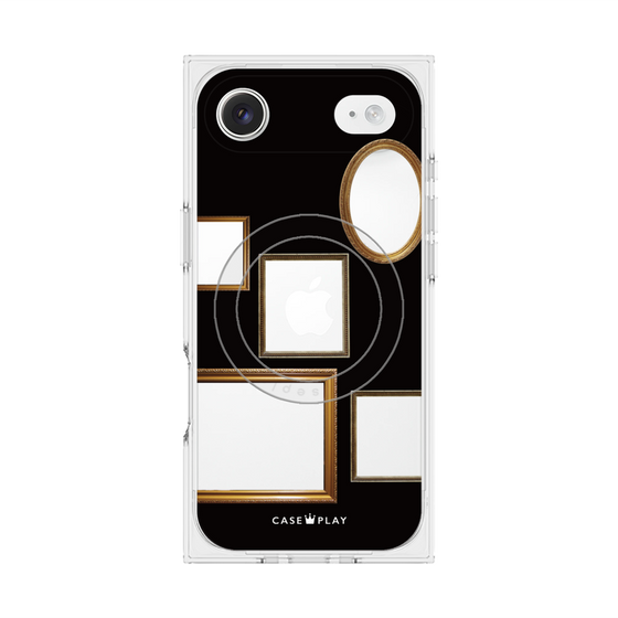 プレミアムスクエアケース with MagSafe［ Photo Frames - Black ］