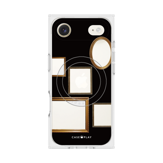 プレミアムスクエアケース with MagSafe［ Photo Frames - Black ］
